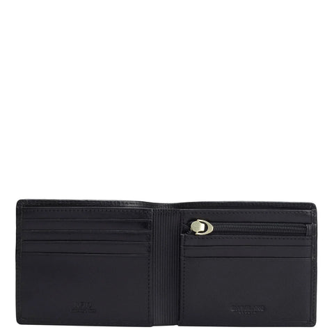 Black Bifold Leather Mens Wallet