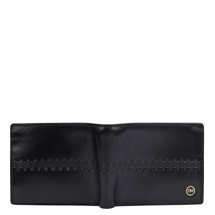 Black Bifold Leather Mens Wallet