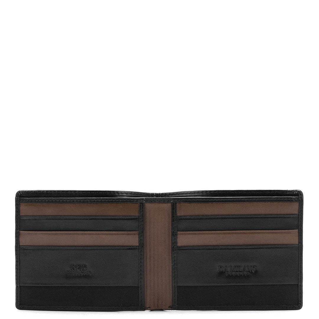 Mat Leather Mens Wallet - Black