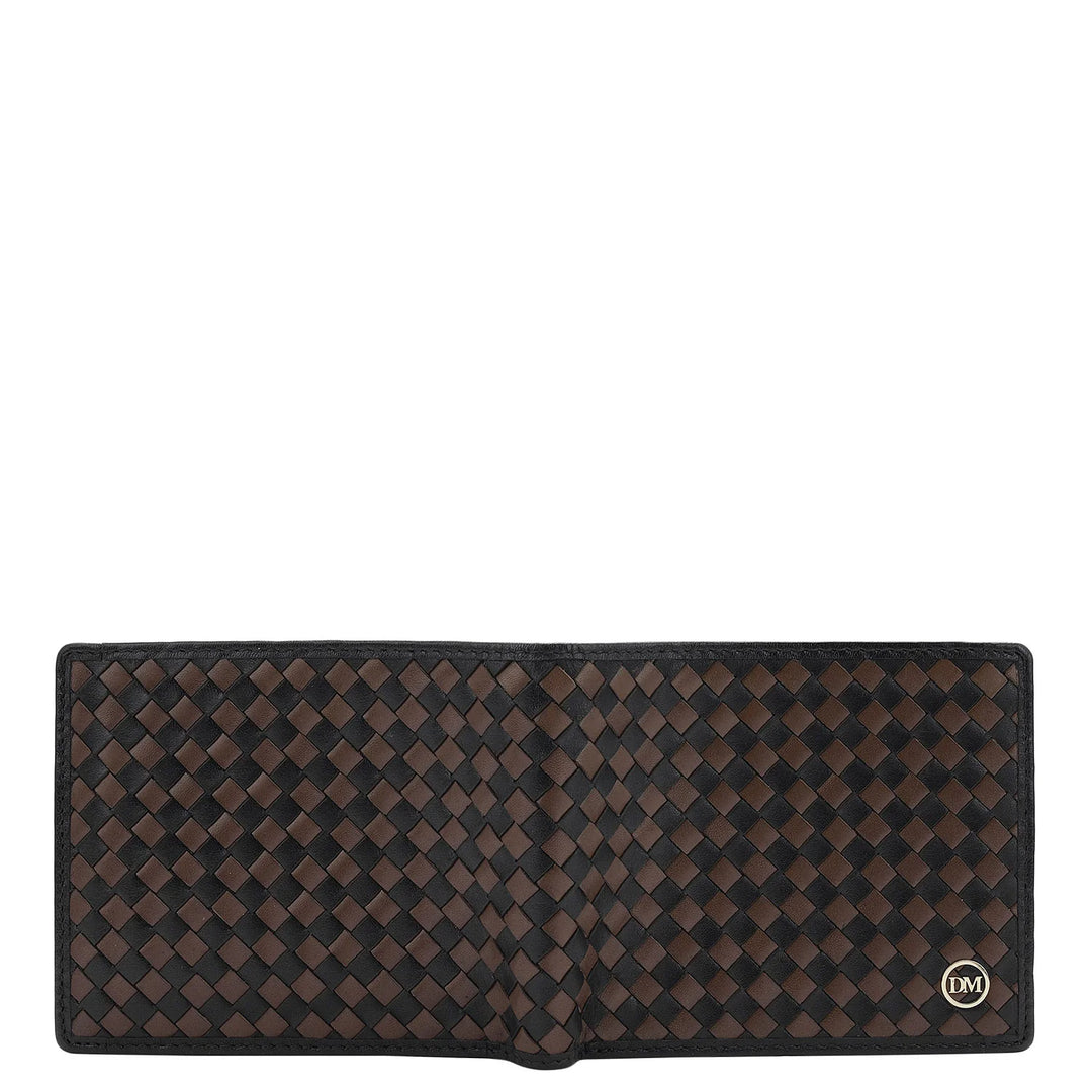 Mat Leather Mens Wallet - Black