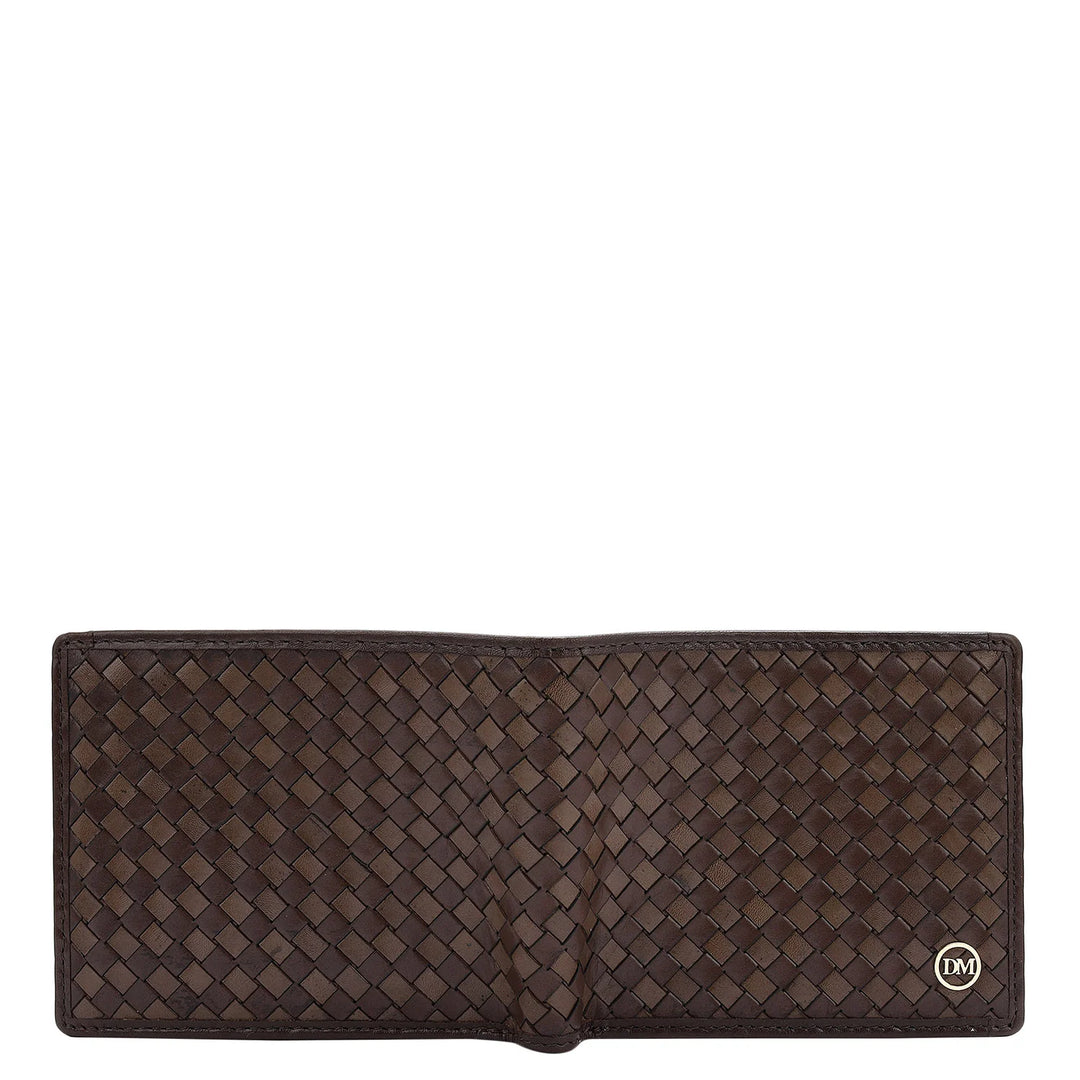 Mat Leather Mens Wallet - Brown