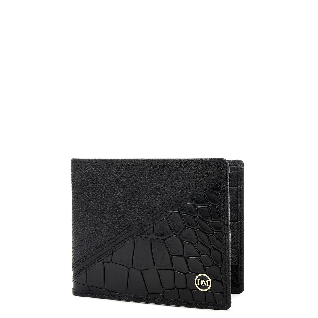 Black Bifold Leather Mens Wallet