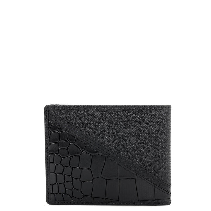 Black Bifold Leather Mens Wallet