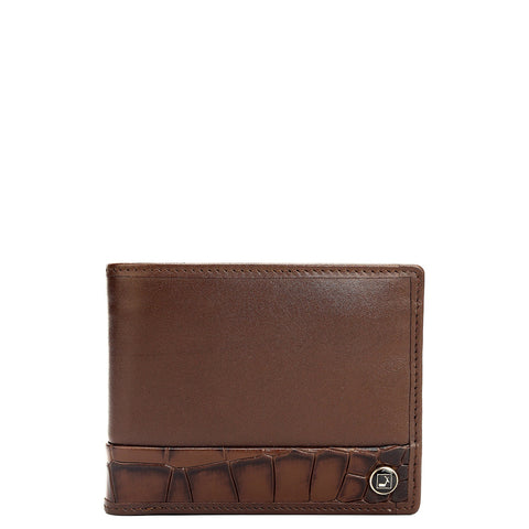 Da Milano Men's Leather Wallet - Brown Bifold