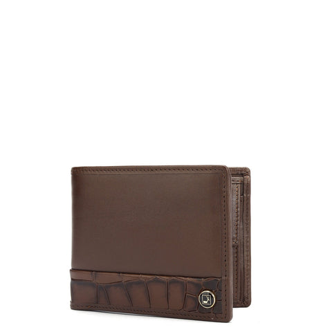 Da Milano Men's Leather Wallet - Brown Bifold