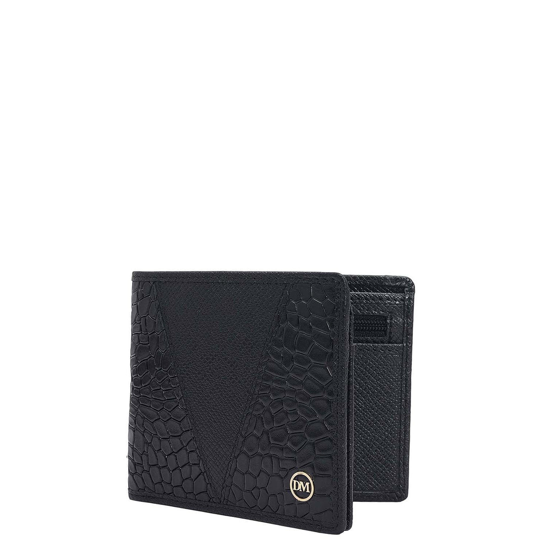 Black Bifold Leather Mens Wallet