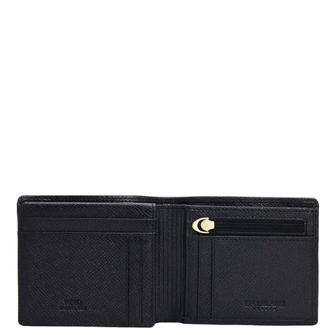 Black Bifold Leather Mens Wallet