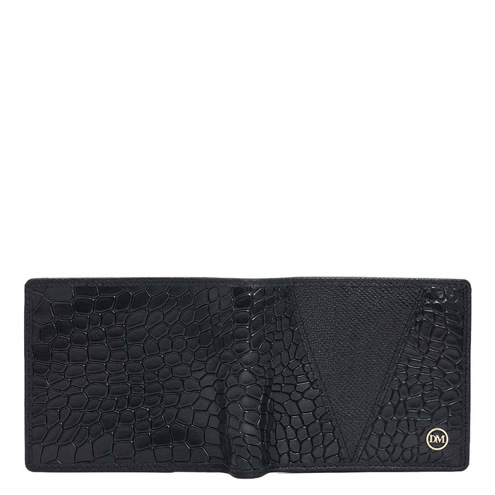 Black Bifold Leather Mens Wallet