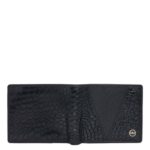 Black Bifold Leather Mens Wallet