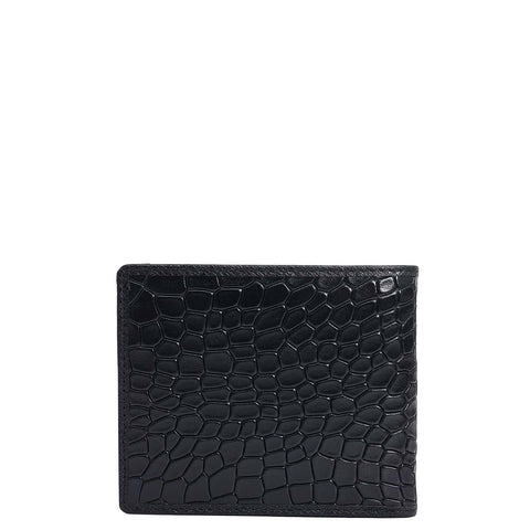 Black Bifold Leather Mens Wallet