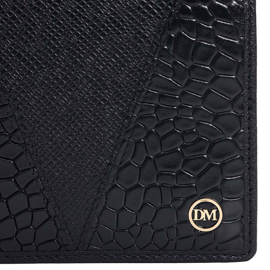 Black Bifold Leather Mens Wallet