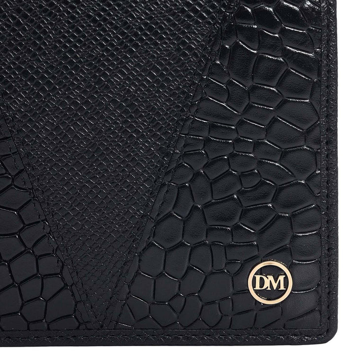 Black Bifold Leather Mens Wallet