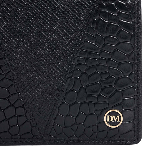 Black Bifold Leather Mens Wallet