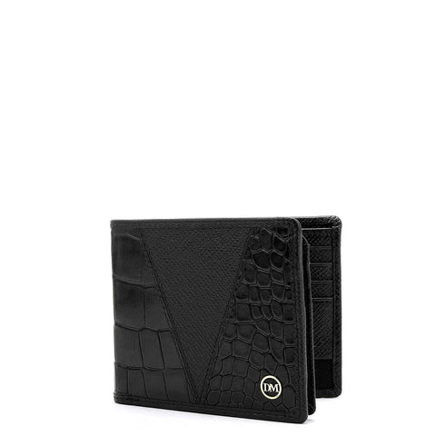 Black Bifold Leather Mens Wallet