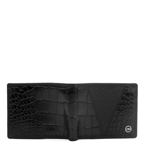 Black Bifold Leather Mens Wallet