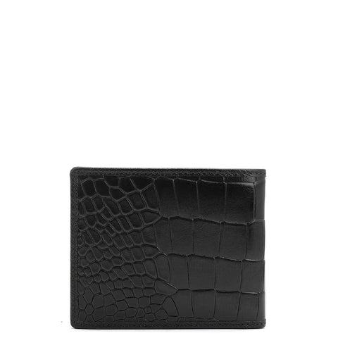 Black Bifold Leather Mens Wallet