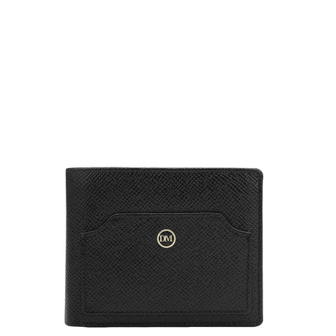 Black Bifold Leather Mens Wallet