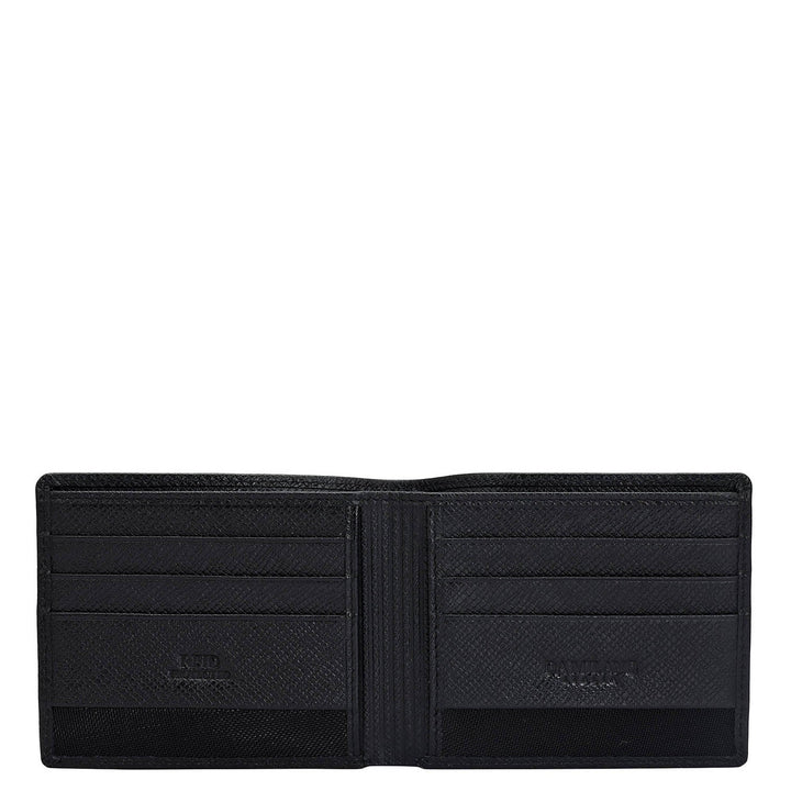 Black Bifold Leather Mens Wallet