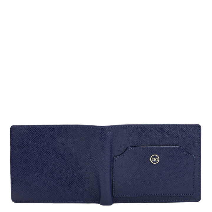 Ink Blue Bifold Leather Mens Wallet