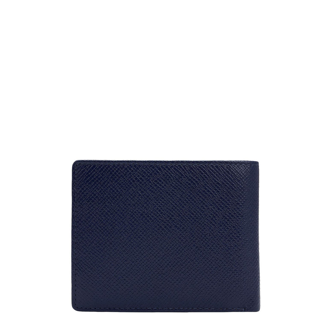 Ink Blue Bifold Leather Mens Wallet