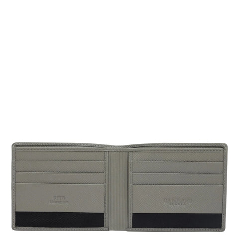 Stone Grey Bifold Leather Mens Wallet