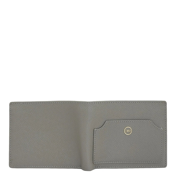 Stone Grey Bifold Leather Mens Wallet