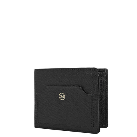 Black Bifold Leather Mens Wallet