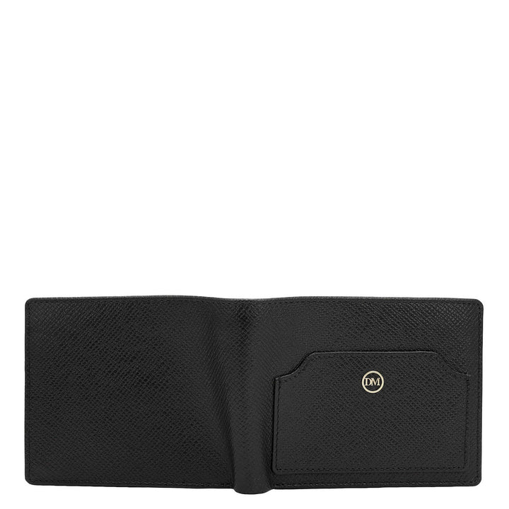 Black Bifold Leather Mens Wallet