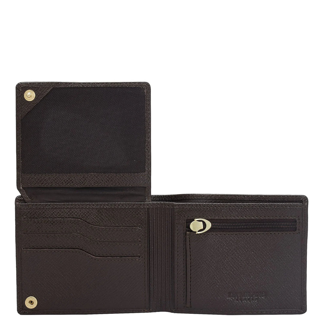 Chocolate Bifold Leather Mens Wallet