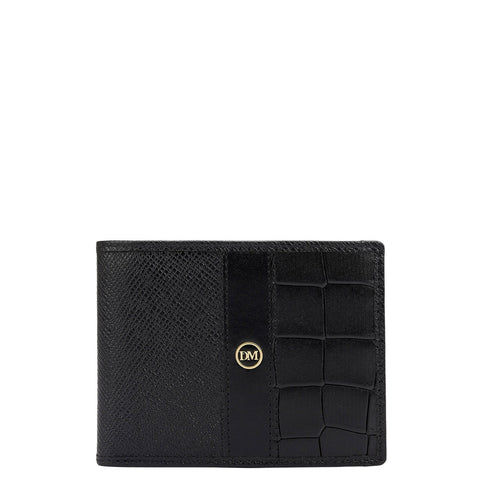 Black Bifold Leather Mens Wallet