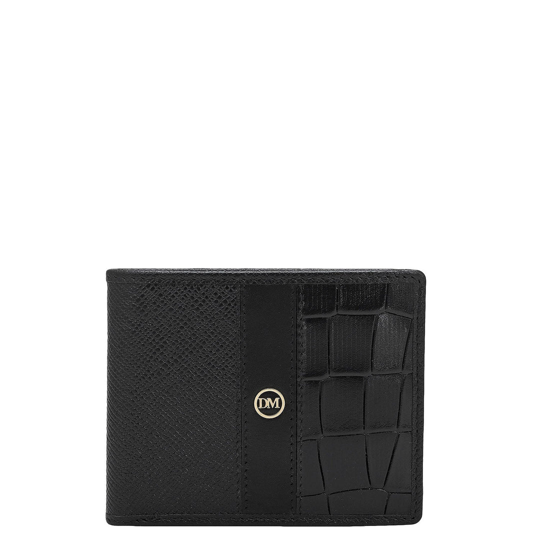 Black Bifold Leather Mens Wallet