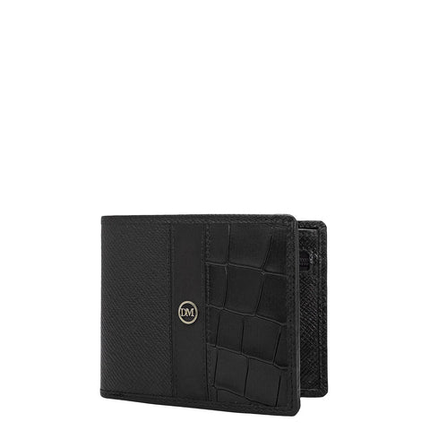 Black Bifold Leather Mens Wallet