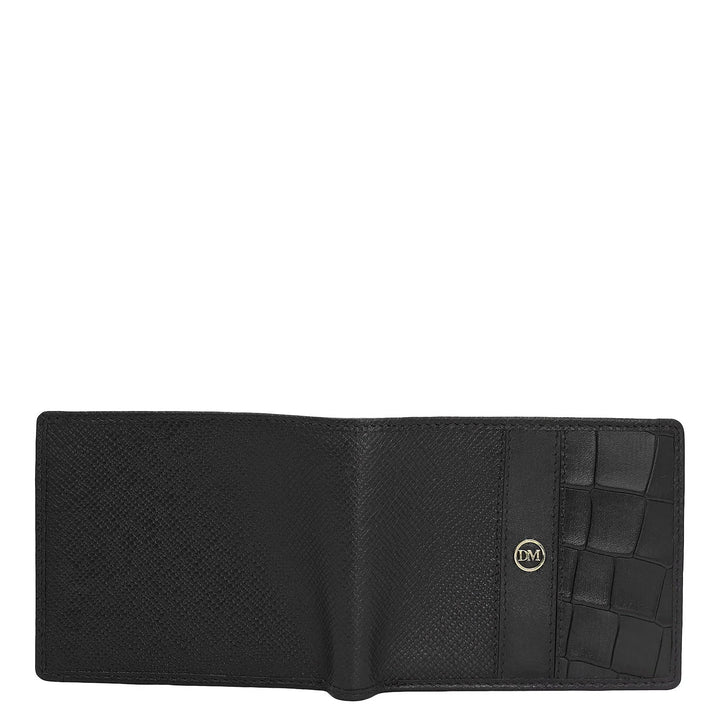 Black Bifold Leather Mens Wallet