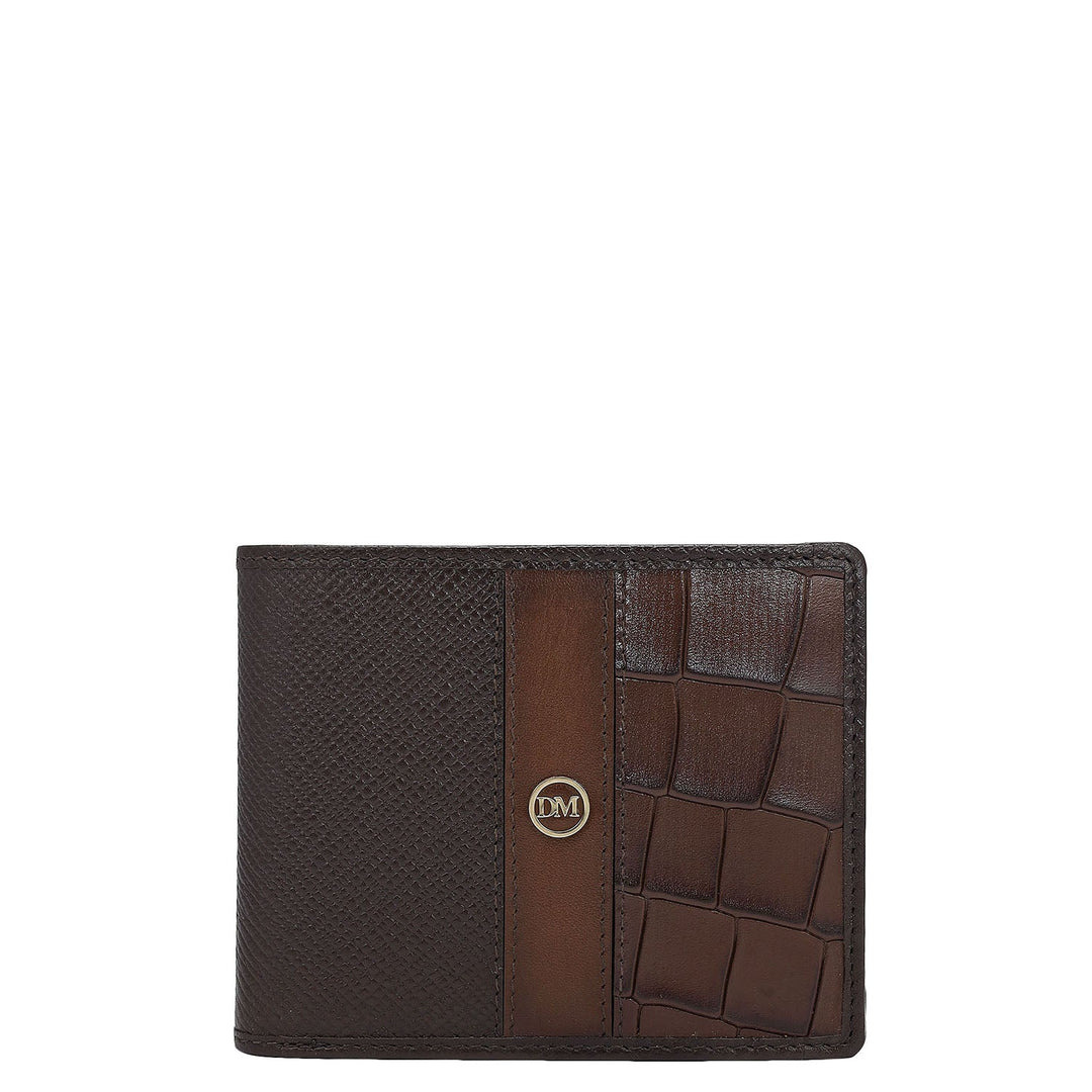 Chocolate Bifold Leather Mens Wallet