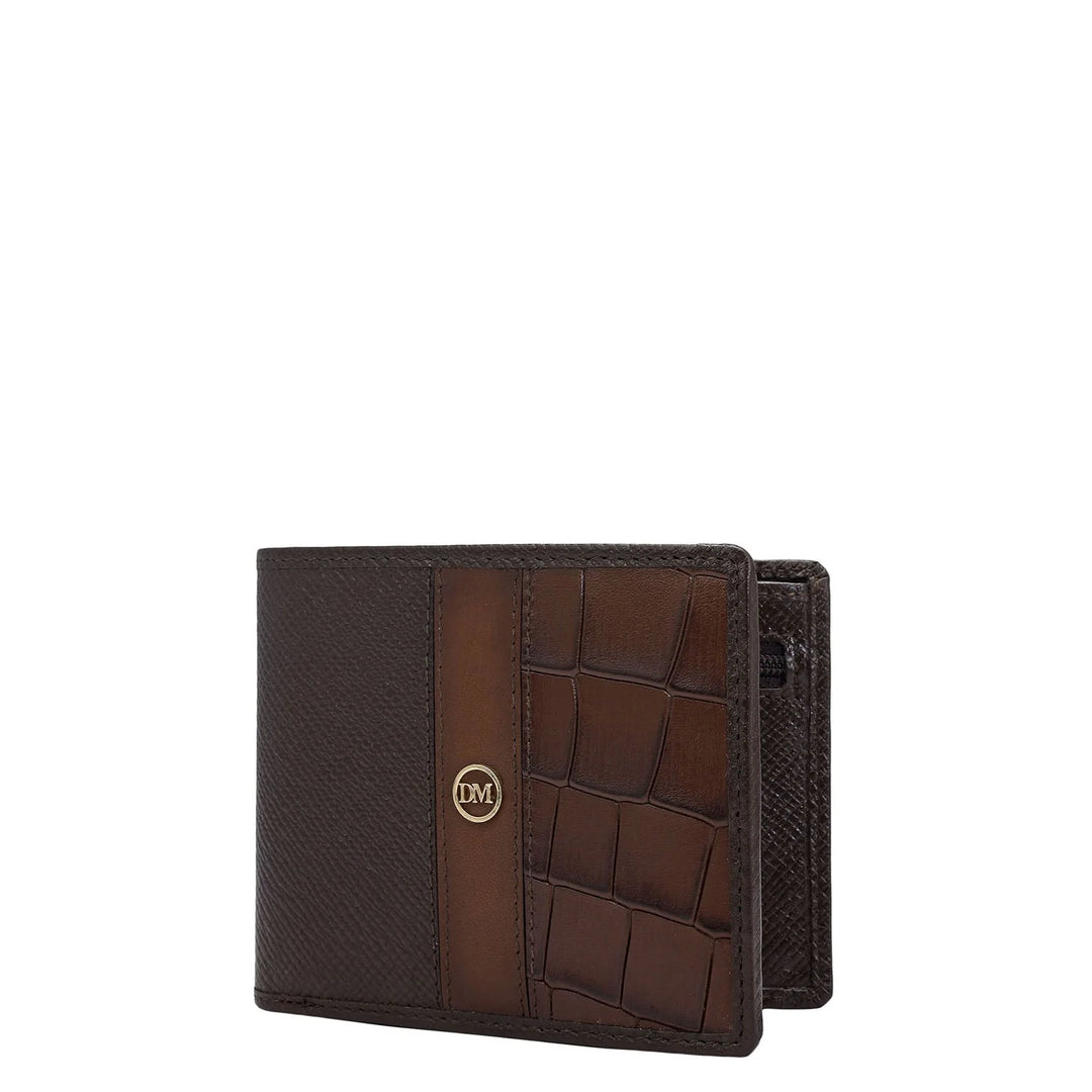 Chocolate Bifold Leather Mens Wallet