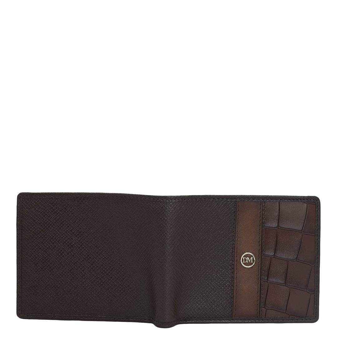 Chocolate Bifold Leather Mens Wallet