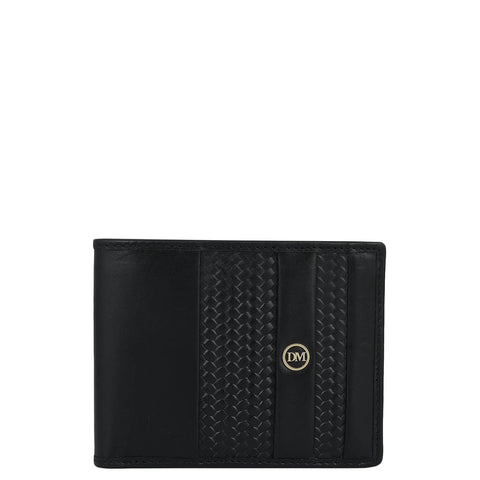 Black Bifold Leather Mens Wallet