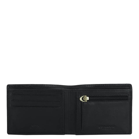 Black Bifold Leather Mens Wallet