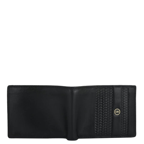 Black Bifold Leather Mens Wallet