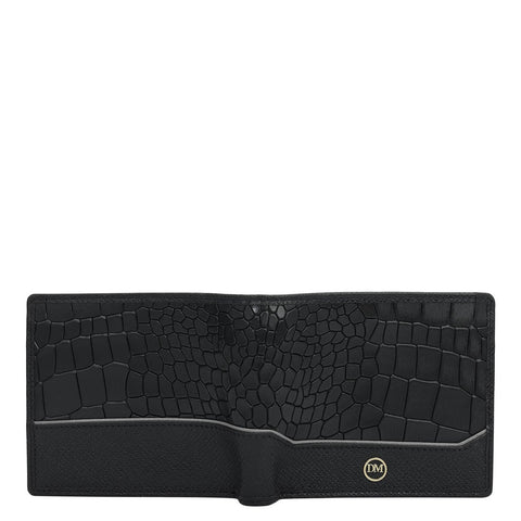 Black Bifold Leather Mens Wallet