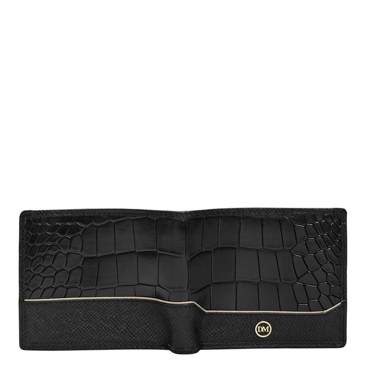 Black Bifold Leather Mens Wallet