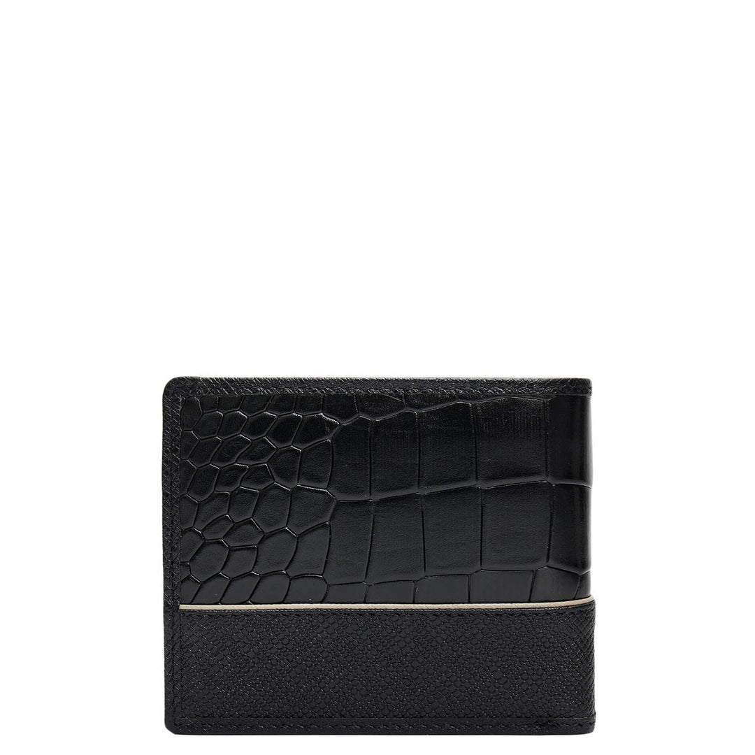 Black Bifold Leather Mens Wallet