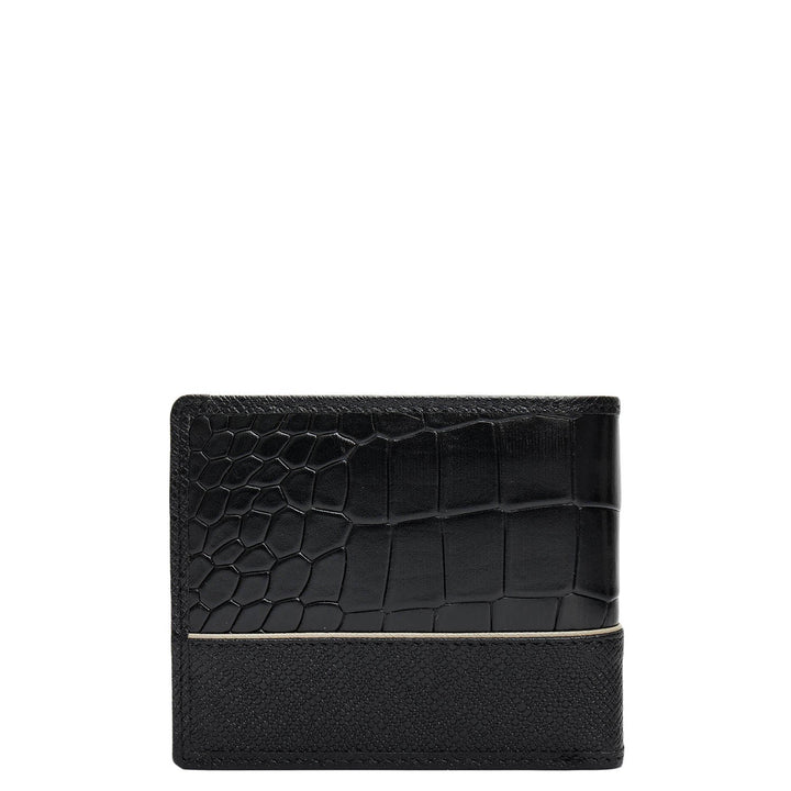 Black Bifold Leather Mens Wallet