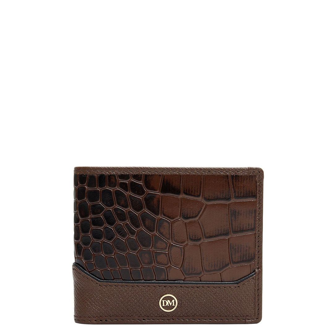 Walnut Bifold Leather Mens Wallet