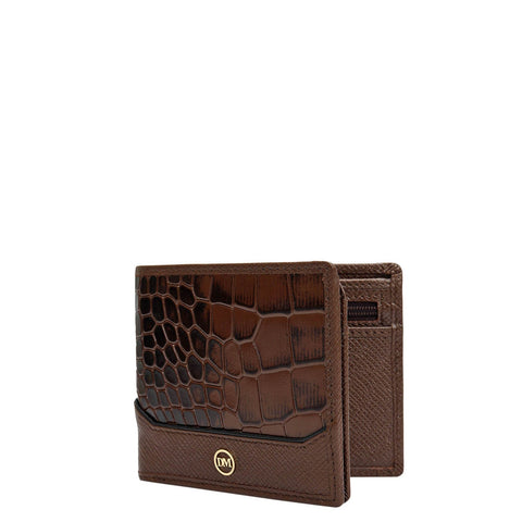 Walnut Bifold Leather Mens Wallet