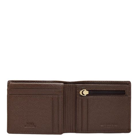 Walnut Bifold Leather Mens Wallet