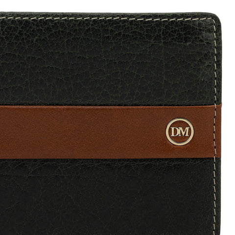 Green Cognac Bifold Leather Mens Wallet