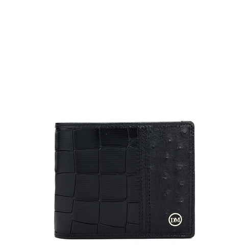 Black Bifold Leather Mens Wallet