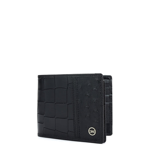 Black Bifold Leather Mens Wallet