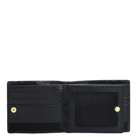 Black Bifold Leather Mens Wallet